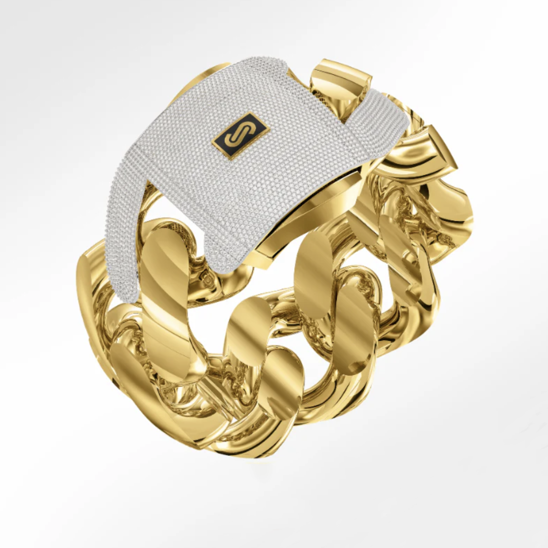 MEN'S BRACELET - MONACO CHAIN CLASSIC PAVÉ LOCK