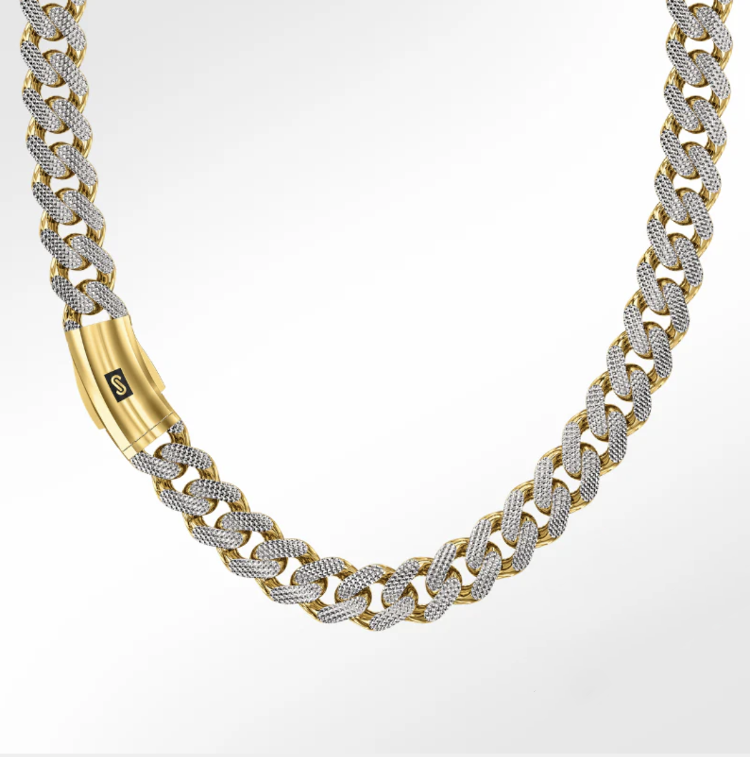 Men's Necklace - Monaco Chain Classic Diamond Cut